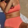 Thumbnail image #7 of Swim Crop Top in Coral