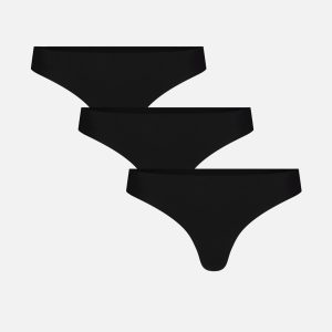 Base Low Thong in Black (Pack)
