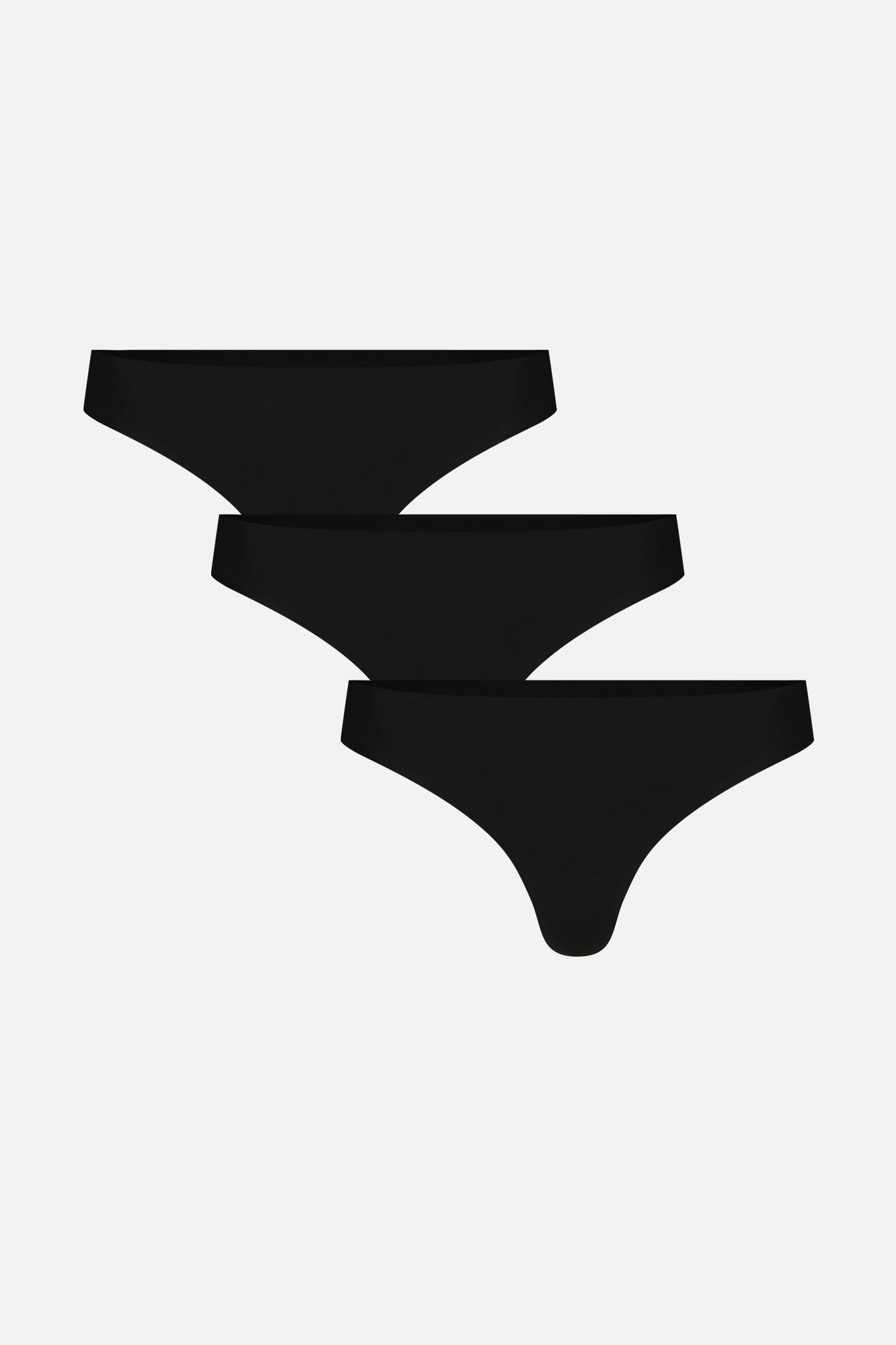 Base Low Thong in Black (Pack)