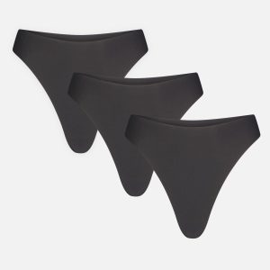 Base High Thong in Black (Pack)