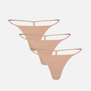 Glacé String Thong in Buff (Pack)