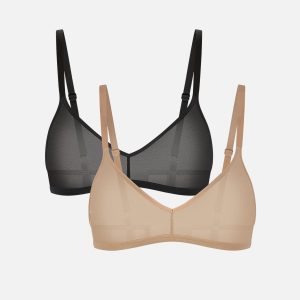 Sieve Non-Wire Bra in Black + Buff (Pack)