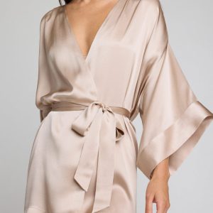 Eclipse Washable Silk Mini Robe in Fizz
