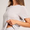 Thumbnail image #2 of Fino Featherweight Cashmere Boyfriend Tee in Heather Grey