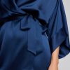 Thumbnail image #2 of Eclipse Washable Silk Mini Robe in Navy
