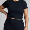 Thumbnail image #5 of Pointelle Baby Tee in Black