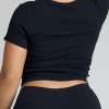 Thumbnail image #7 of Pointelle Baby Tee in Black