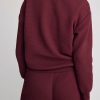 Thumbnail image #3 of Waffle Knit Deep V in Garnet