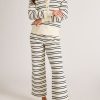 Thumbnail image #5 of Waffle Knit Cropped Track Pant in Sailor