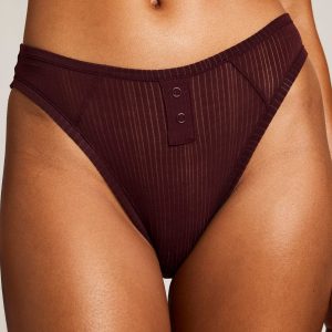 Whipped French Cut Brief in Garnet