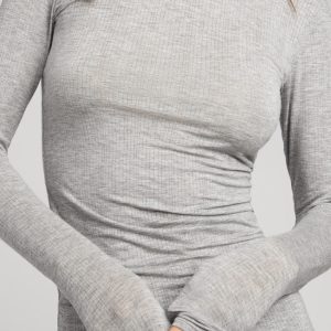Whipped Long Sleeve in Heather Grey