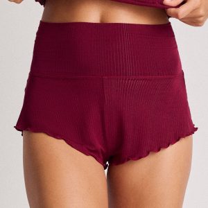 Whipped Mini Short in Cassis