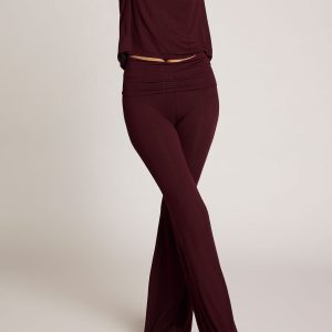 Whipped Roll Down Pant in Garnet