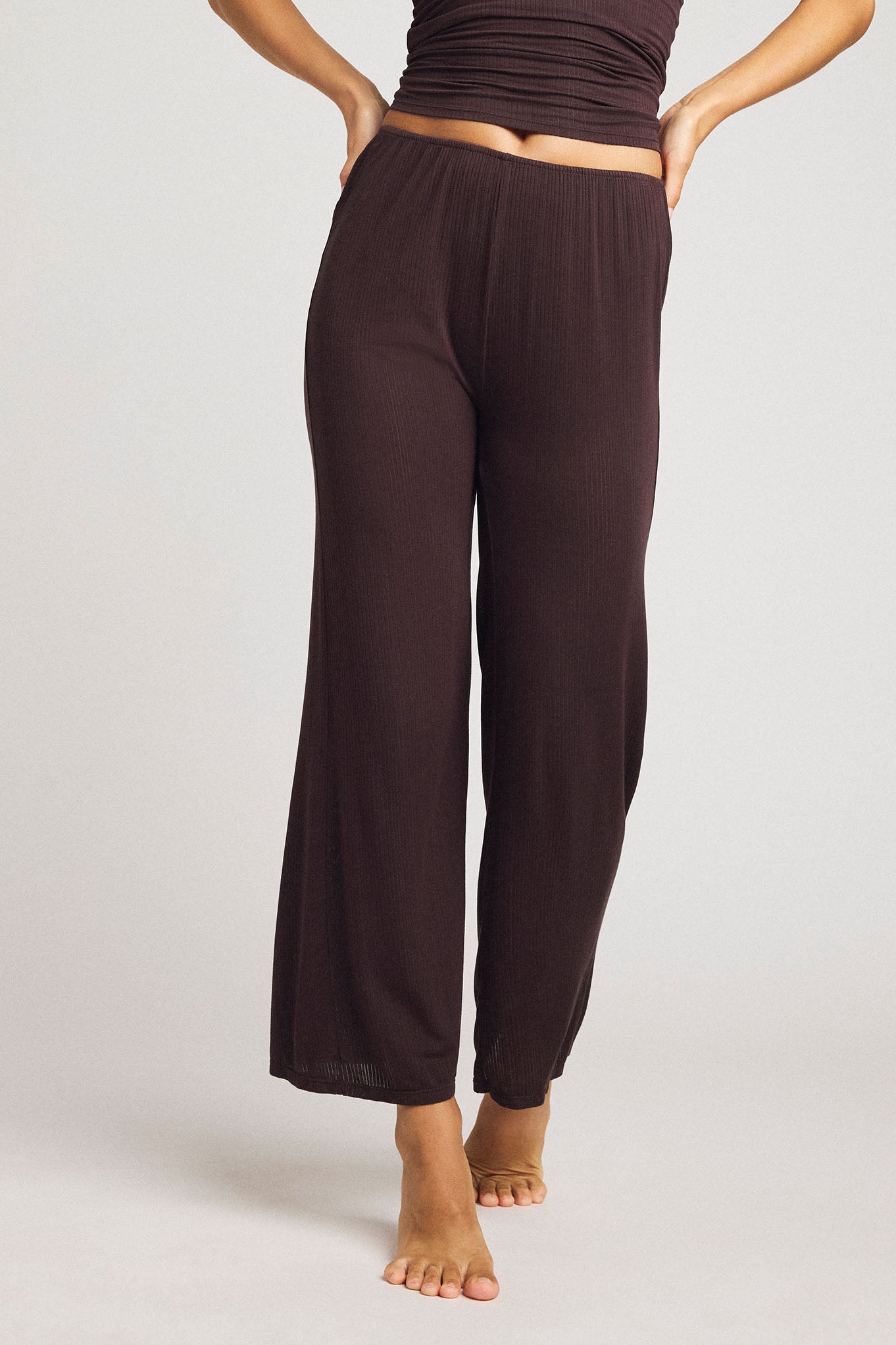 Whipped Cropped Pant in Ganache