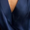 Thumbnail image #2 of Eclipse Washable Silk V-Top in Navy