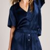Thumbnail image #5 of Eclipse Washable Silk V-Top in Navy